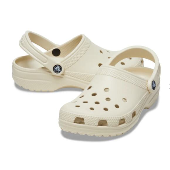 Crocs Classic Clog Sandals M7 W9 White Slip On Breathable Waterproof Flat Casual - Picture 1 of 10